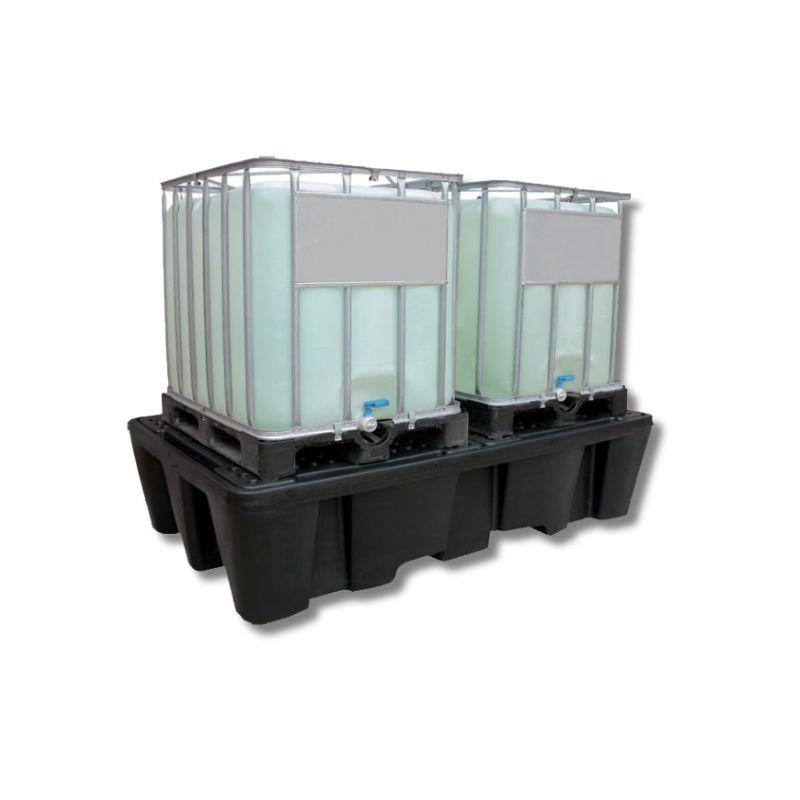 Bac de rétention en polyéthylène - 2 cuves - 1100 litres
