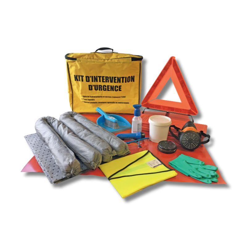 Kit ADR avec ou sans absorbants tous liquides en sac de transport